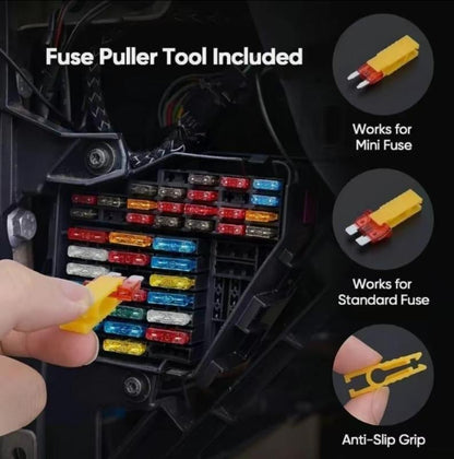 🚗306Pcs Automotive Fuse Kit with Tester & Puller