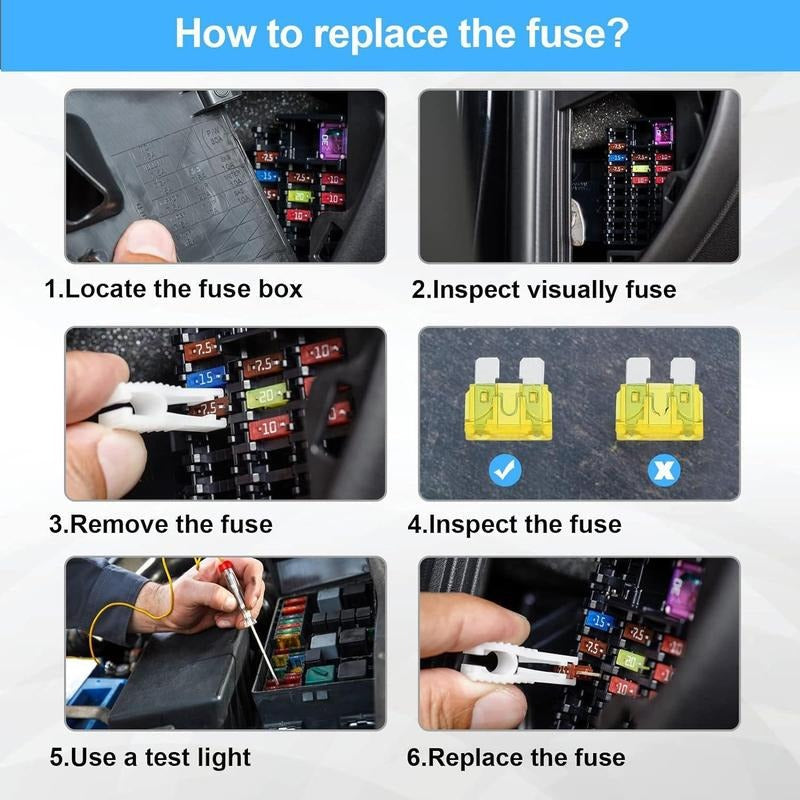 🚗306Pcs Automotive Fuse Kit with Tester & Puller